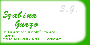 szabina gurzo business card